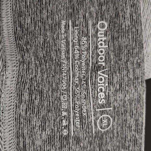 Outdoor Voices Gray Athletic Cropped Leggings NWT Size XL Gray Athletic Leggings - Picture 6 of 7